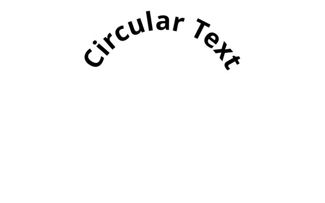 Curve text around circle